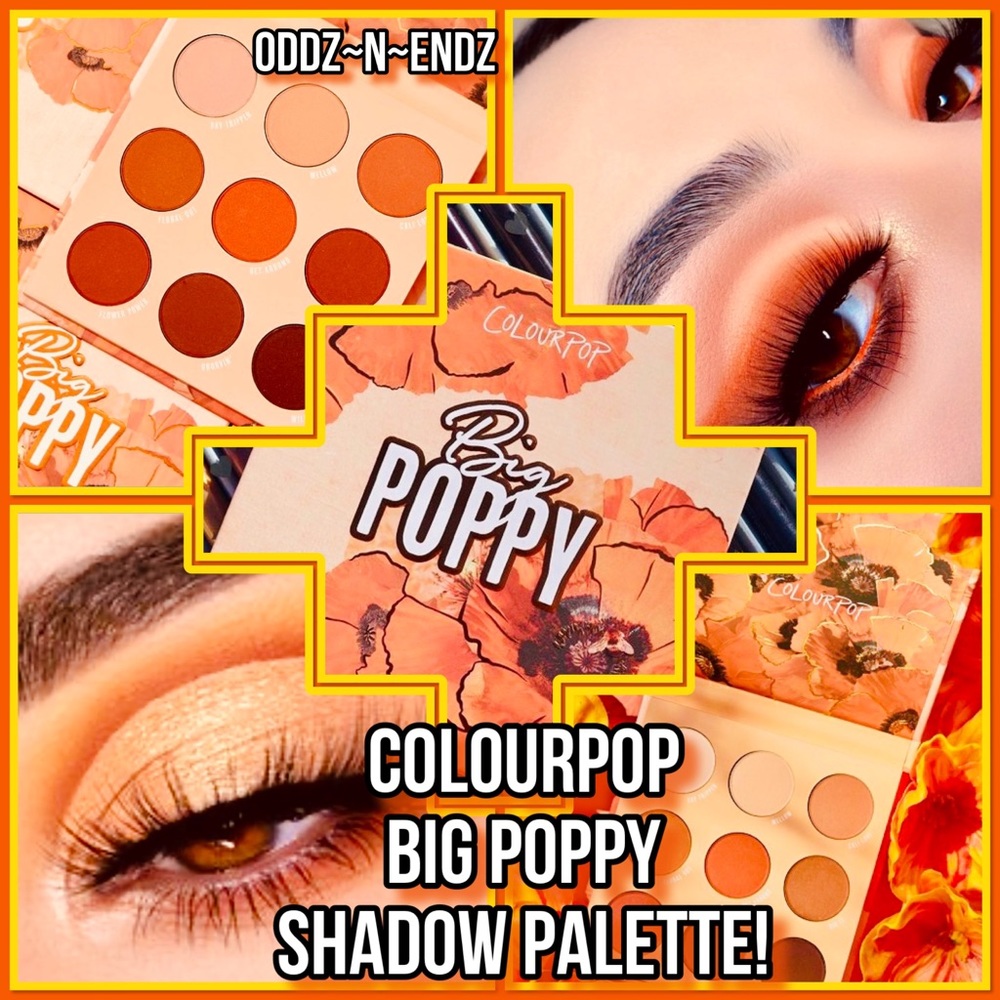 FINAL PRICE MARKDOWN!/ColourPop Big Poppy Shadow Palette BRAND NEW!